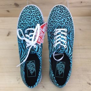 Vans Authentic Lo Pro Cheetah-Zebra Blu Atol Sz 6